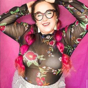 Floral Mesh Bodysuit
